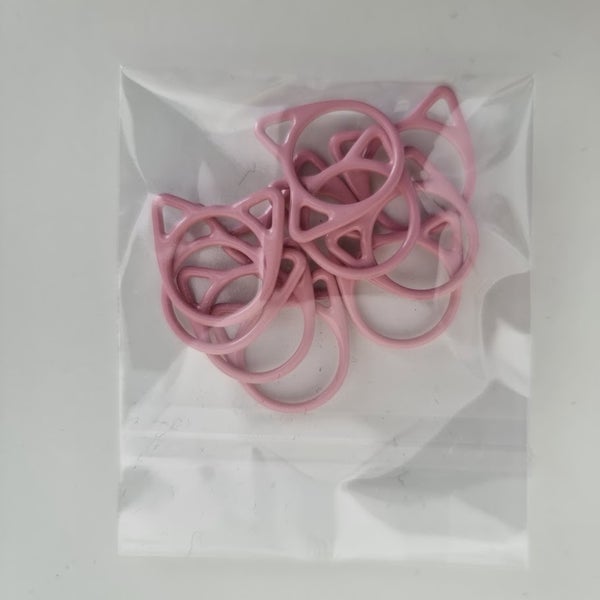 Metallinen silmukkamerkki kissa 10kpl