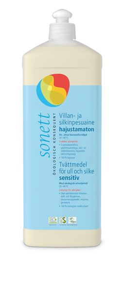 Sonett Villan- ja silkinpesuaine 1 litra - hajusteeton